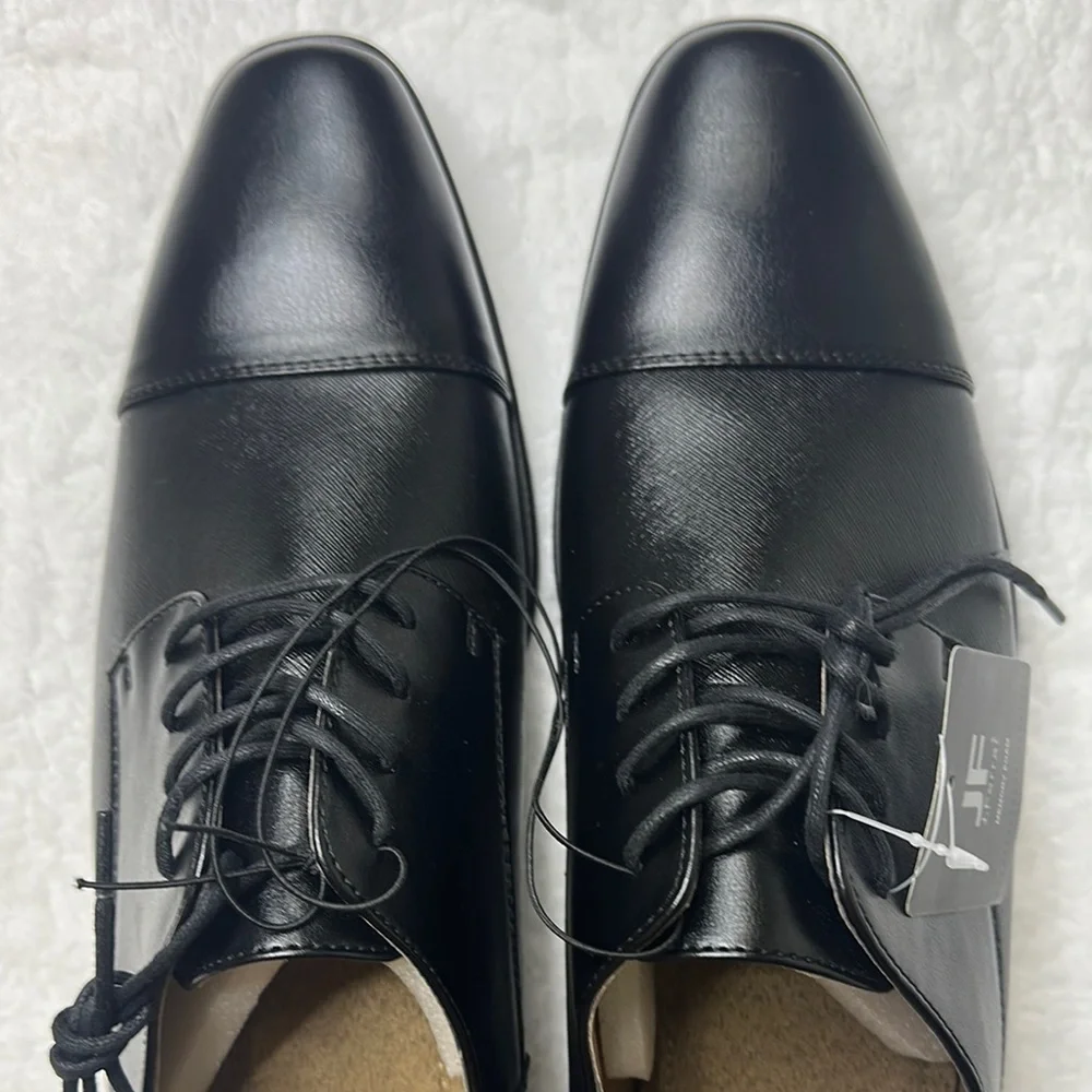 jf j.ferrar NWT-Black Oxfords Polished Leather Formal - Picture 9 of 9